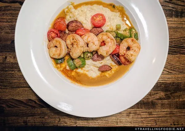 Shrimp & Grits at Freight Kitchen and Tap in Downtown Woodstock, Georgia