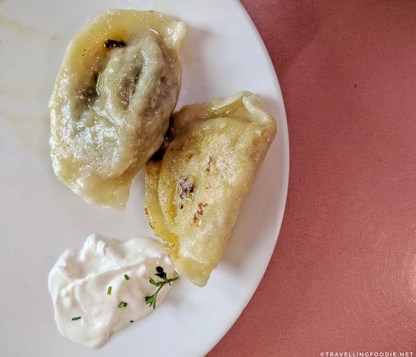 Pierogis at Gaufre's and Goods in St. Augustine, Florida