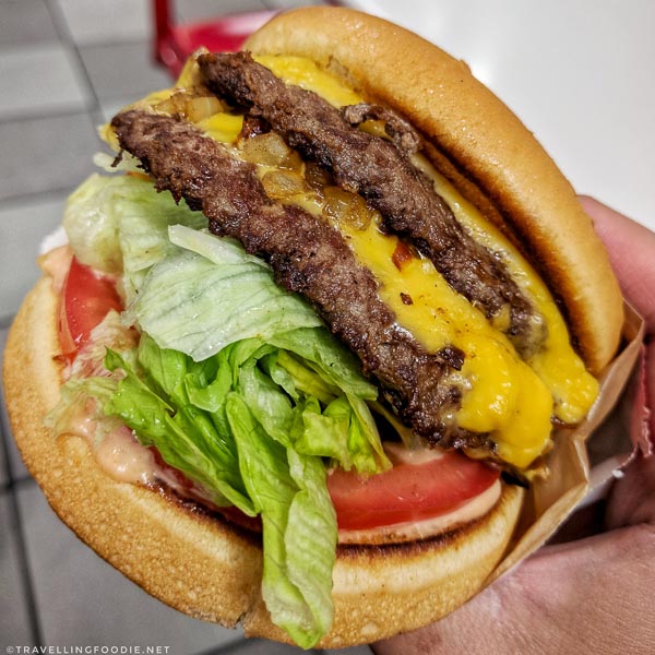 Double Double Cheeseburger at In-N-Out in Torrance, California