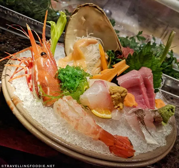 Sashimi Platter at Ise-Shima Restaurant in Miyako Hybrid Hotel in Torrance, California