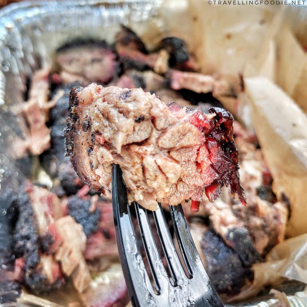 Close-up Brisket from La Barbecue Food Truck in Austin, Texas