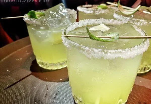 Four Barrio Chino Cocktails in a tray