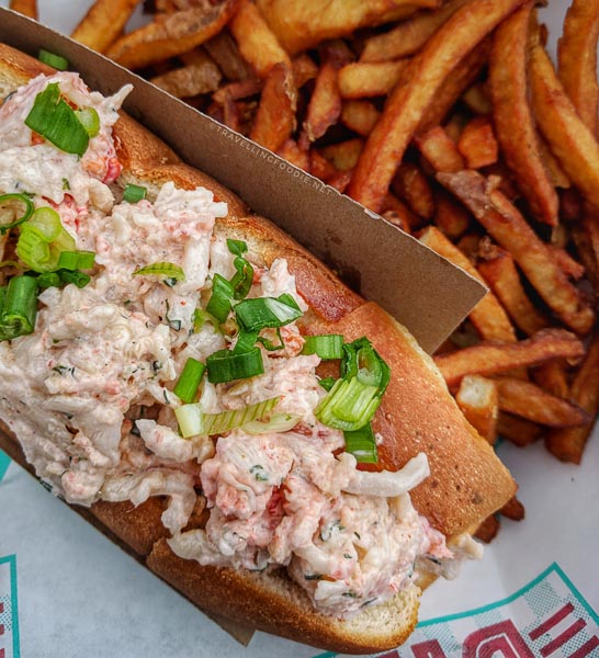 Lobster Roll with Fries at Montreal en Lumiere Outdoor Site