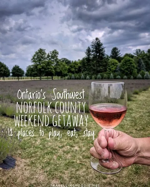 Weekend Getaway in Norfolk County, Ontario's Southwest || 12 Stops To Eat, Play Stay including Long Point Eco Adventures, Red Apple Rides, Erie Beach Hotel, Burning Kiln Winery, Bonnieheath Estate and Blueberry Hill Estates.