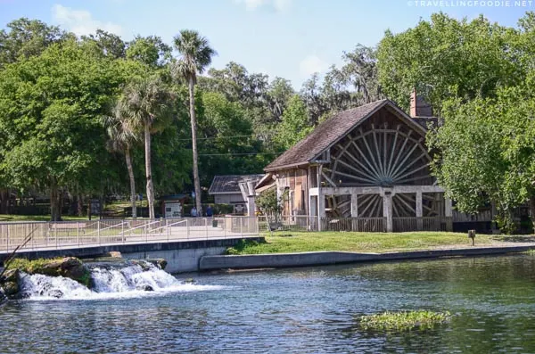 Outside The Old Spanish Sugar Mill Grill and Griddle House in De Leon Springs State Park, West Volusia, Florida