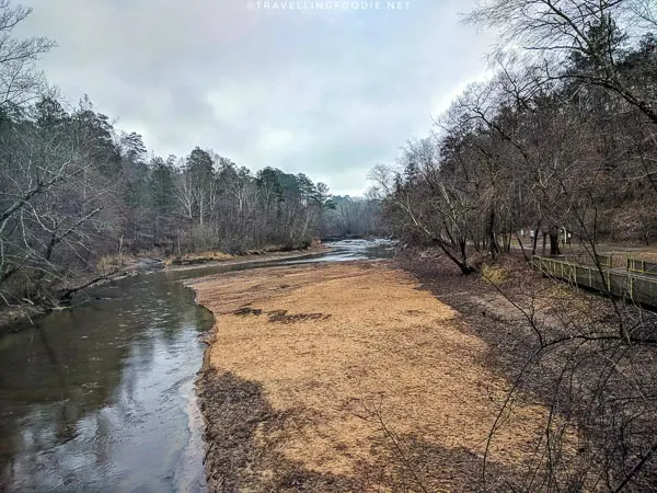 Little River at Olde Rope Mill Park in Woodstock, Georgia
