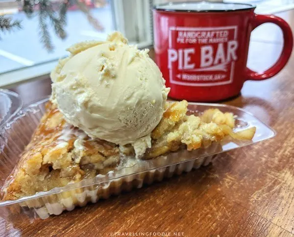 Salted Caramel Apple Streusel Pie at Pie Bar in Downtown Woodstock, Georgia