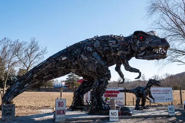 Tyrannosaurus (T-Rex) Robot at Primitive Designs in Port Hope, Ontario