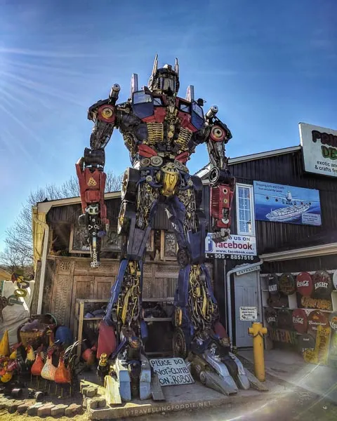 Transformers Optimus Prime Robot at Primitive Designs in Port Hope, Ontario