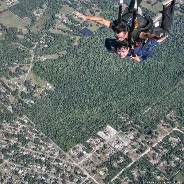 Skydiving views of DeLand with Raymond and Trevor