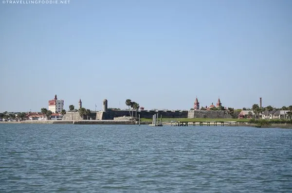 Castillo de San Marcos from a distance in St. Augustine, Florida