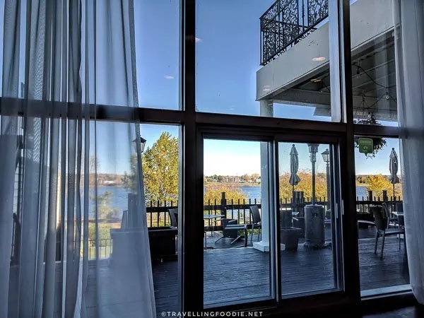 Waterfront view at the Terrace Restaurant in Crowne Plaza, Fredericton, New Brunswick