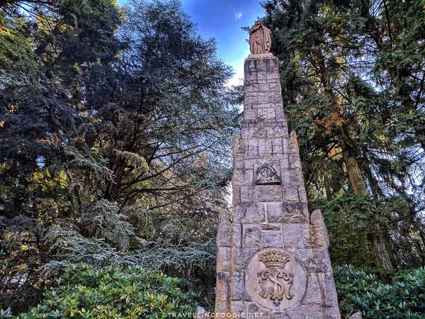 Pillar of Mary at The Grotto in Portland, Oregon