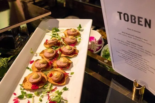 Smoked Chicken Sausage on Fuji Apple Crisp at The Symes in Toronto, Ontario