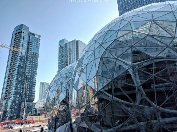 Exterior of The Spheres in Seattle, Washington