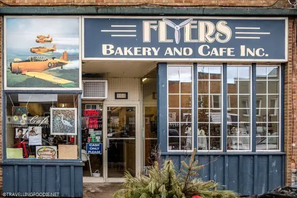 Flyers Bakery and Cafe storefront in Dunnville, Haldimand County, Ontario
