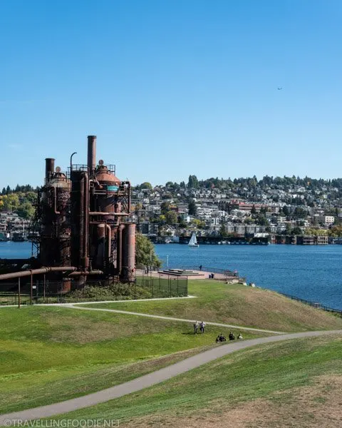 Old Oil Plant from Kit Hill at Gas Works Park in Seattle, Washington