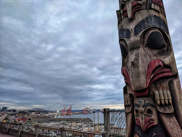 Totem Poles at Victor Steinbreuck Park at Pike Place Market in Seattle, Washington