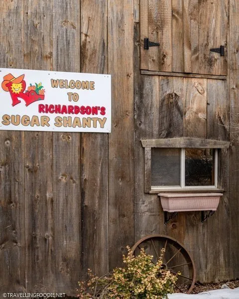 Sugar shanty at Richardson's Farm and Market in Dunnville, Haldimand County, Ontario