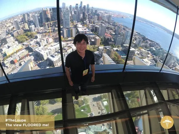 Travelling Foodie Raymond Cua at Space Needle's The Loupe in Seattle, Washington
