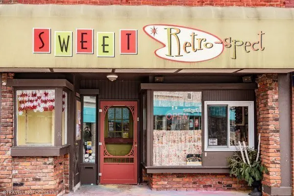Sweet Retrospect storefront in Dunnville, Haldimand County, Ontario