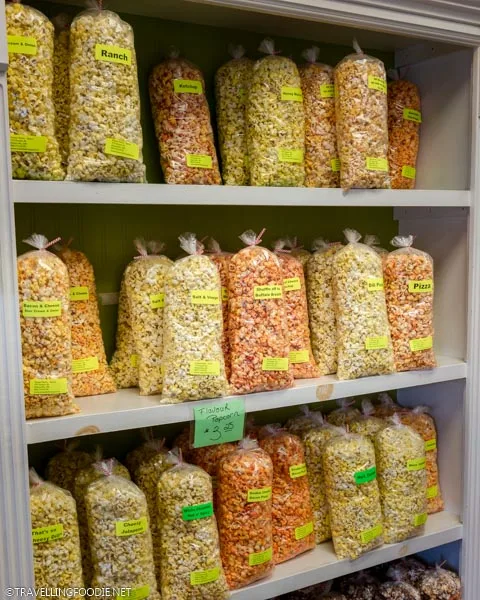 Popcorn at Sweet Retrospect in Dunnville, Haldimand County, Ontario