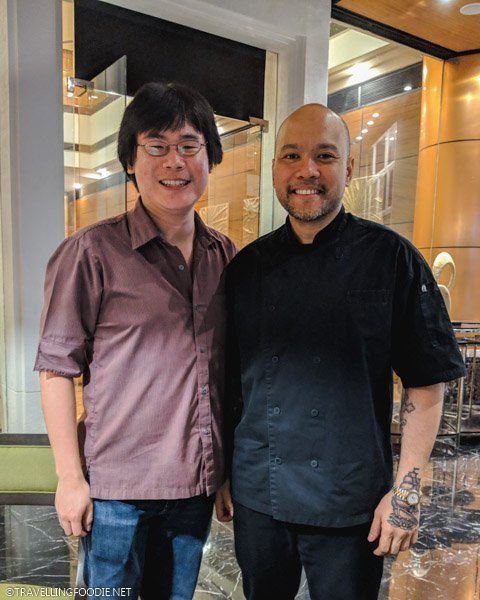 Travelling Foodie Raymond Cua with Executive Chef Victor Barangan of Eastwood Richmonde Hotel