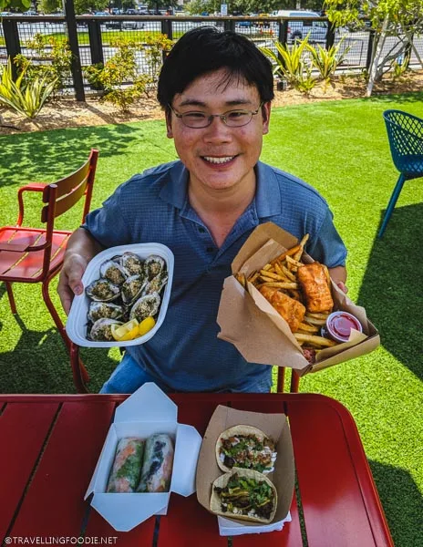 Travelling Foodie Raymond Cua enjoys various dishes at Sparkman Wharf
