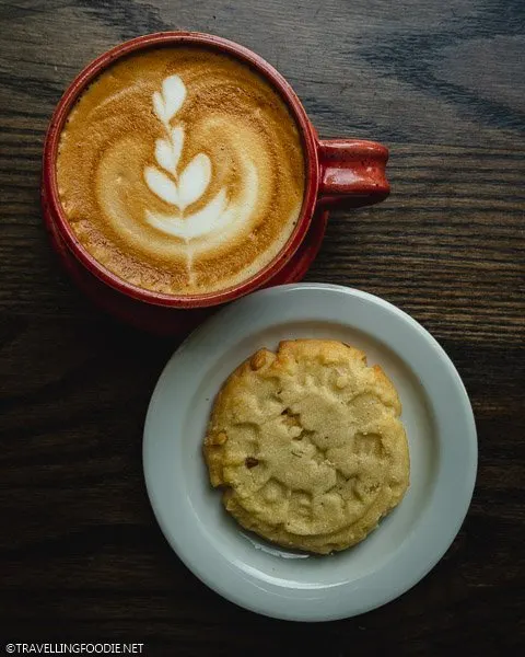 Latte and Shortbread at Anchor Coffee House in Windsor, Ontario
