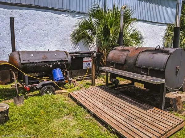 BBQ Pit at Big Lee's Barbecue in Ocala, Florida