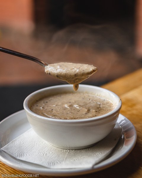 Mushroom Soup at Clock Tower Bistro in Middlesex County, Ontario