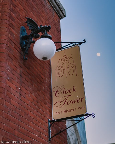 Clock Tower Inn, Bistro, Pub outside sign