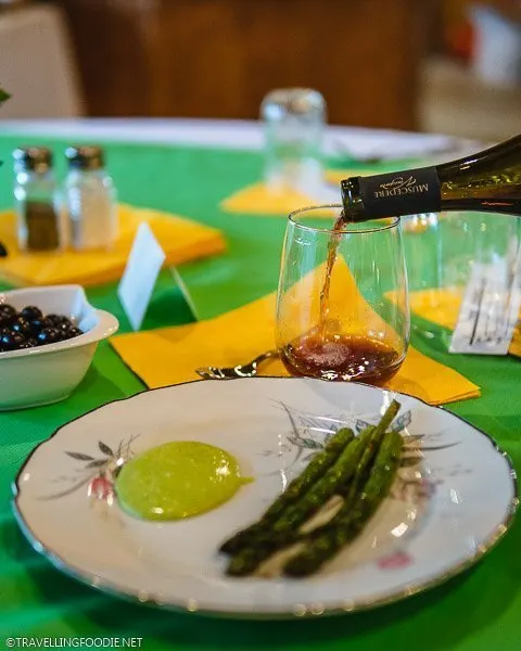 Asparagus and Pinot Noir at Iron Kettle Cooking Series in Kingsville, Ontario