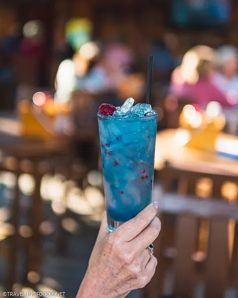 Blue Lemonade Cocktail at Kona Tiki Bar at Ormond Beach, Florida