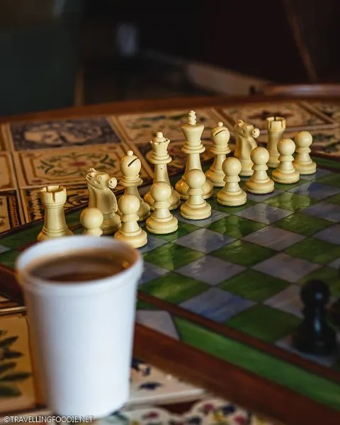 Chess and Cuban con Leche at Sweet Marlays' Coffee