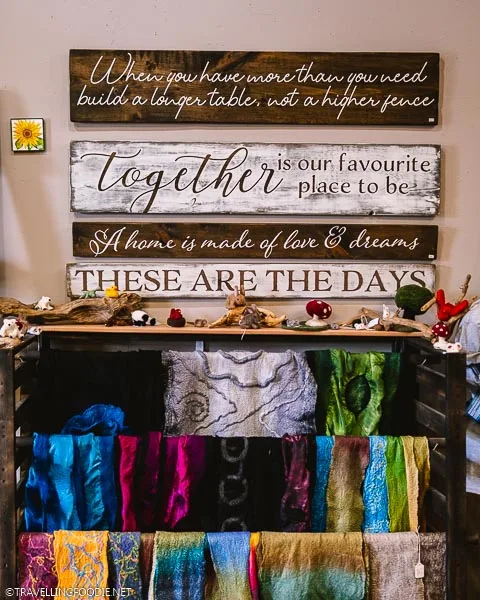 Wall Quotes and Dyred Fabrics at Urban Art Market in Windsor, Ontario