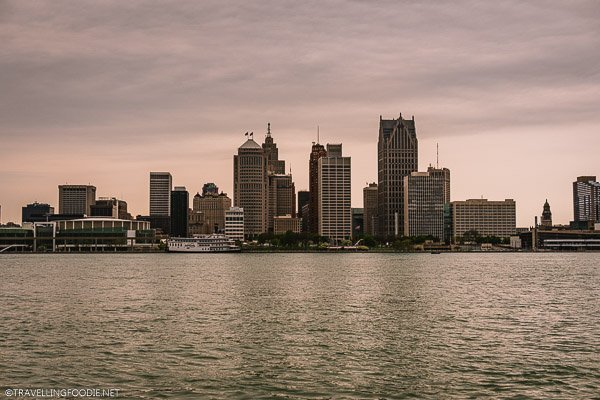 Detroit Skyline from Windsor Riverfront Trail