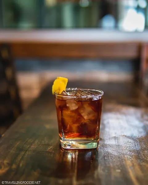 Big Apple Manhattan at Wolfhead Distillery in McGregor, Ontario