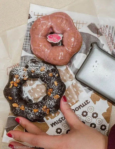 Mochi Donut and Sakura Donut at Mister Donut in Tokyo, Japan