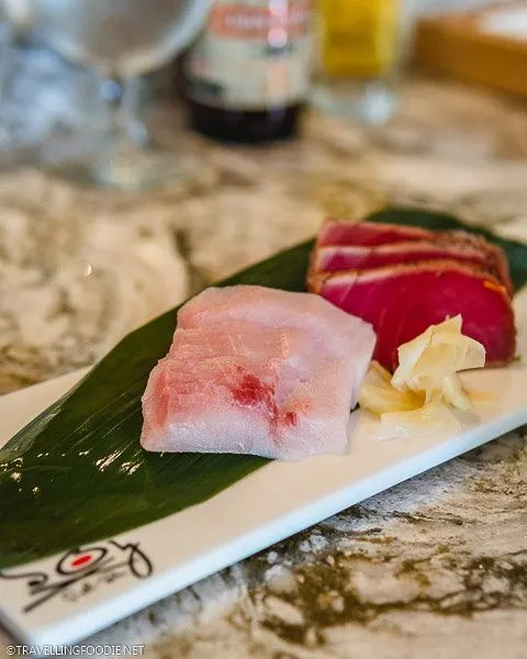 Traditional Japanese Food Sashimi at Soy Sushi in Sandals Montego Bay