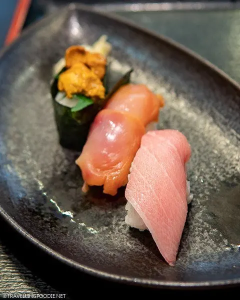 Uni, Ark Shell and Otoro Sushi at Sushi Misakimaru in Narita Airport, Japan