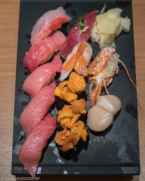 Assorted Sushi at Sushizanmai in Tokyo, Japan