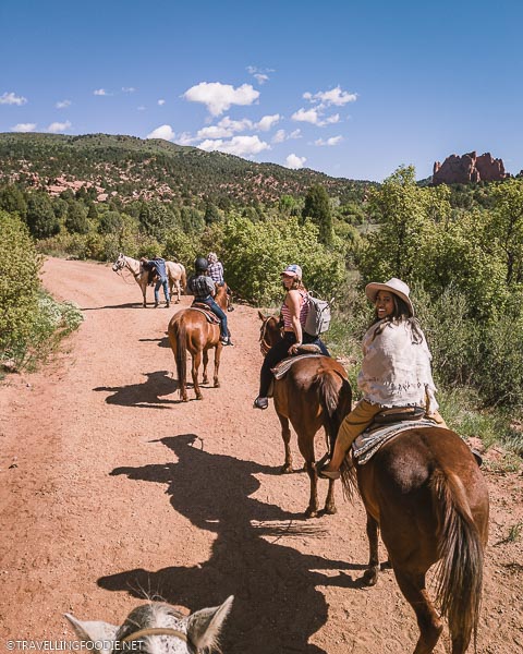 Bloggers Horseback Riding at Garden of the Gods in Colorado Springs, USA