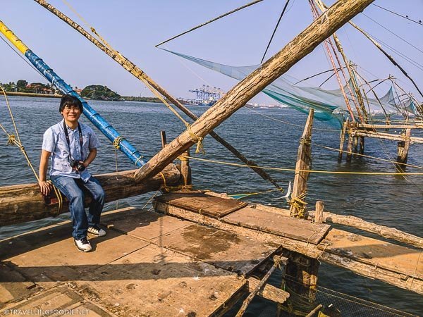 A Row of Chinese Fishing Nets in Kochi, Kerala