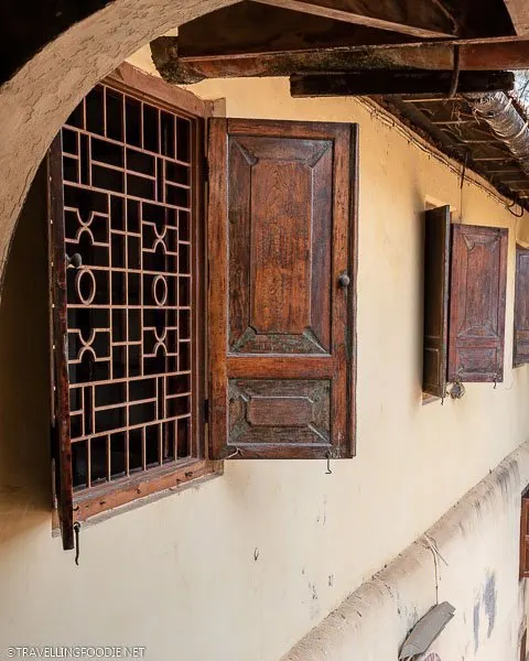 Wooden Windows at Dutch Palace in Kochi, Kerala