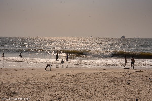 Waves at Fort Kochi Beach in Kerala, India