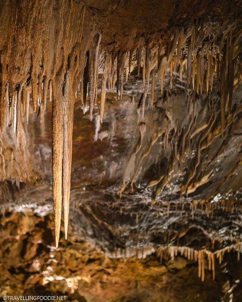 Long Stalactite at The Barn Cave at Glenwood Caverns Adventure Park