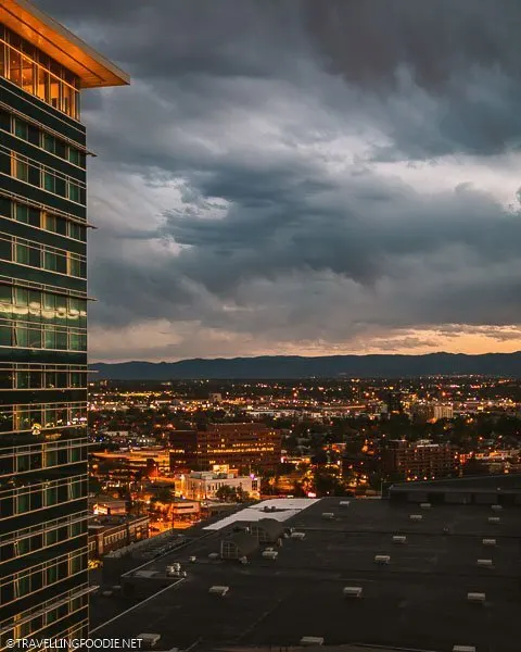 Sunset Views from the 54thirty Rooftop at Le Méridien Denver Downtown