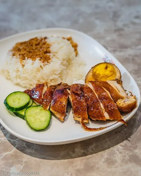 Soy Sauce Chicken Rice at Liao Fan Hawker Chan in Singapore