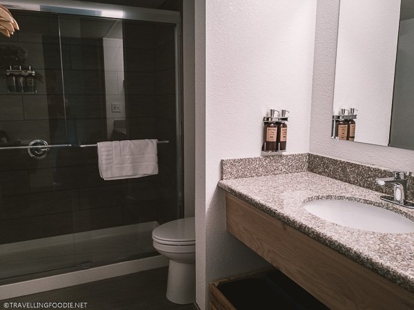 Queen Room Bathroom at SCP Hotel in Colorado Springs